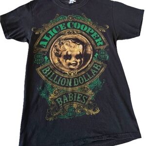 Black Alice Cooper 'Billion Dollar Babies' Graphic Tee Black